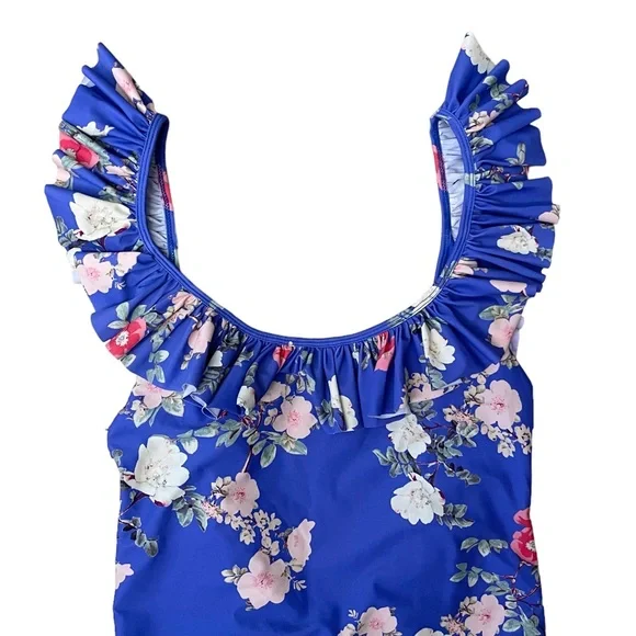 Lovers + Friends Flutter By One Piece Swimsuit in Blue Floral - Picture 5 of 8
